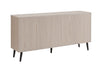 Jodie Mid-Century Modern 65" Fluted Sideboard in Whitewashed Oak Buffet | Buffet Jodie style milieu du siecle de 165 cm a rainures, chene blanchi