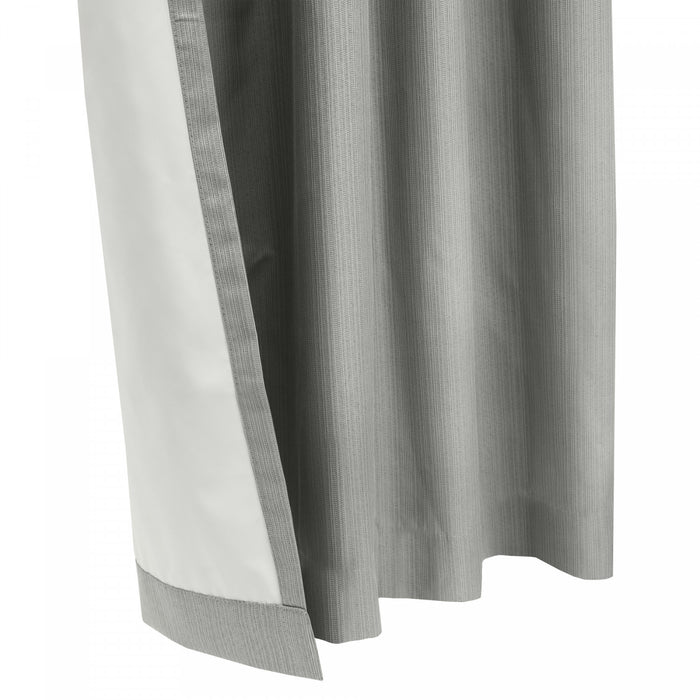 Thermaplus Brooklyn Grey Blackout Dual Header Curtain Panel - 52 x 63