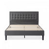 Dachelle Upholstered Platform Bed with Headboard in Dark Grey - King Size | Dachelle lit plateforme rembourré avec tête de lit gris foncé - Très grand