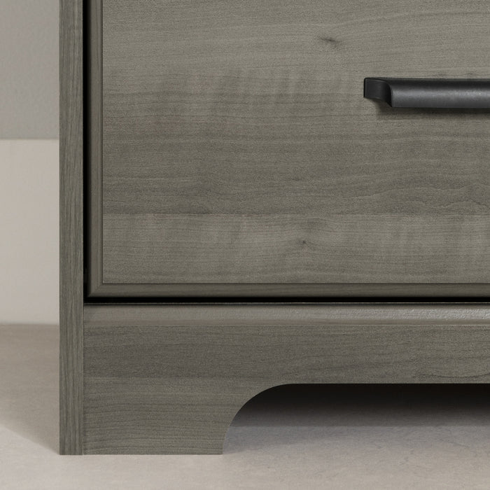 Versa 2-drawer Nightstand - End Table With Storage - Gray Maple