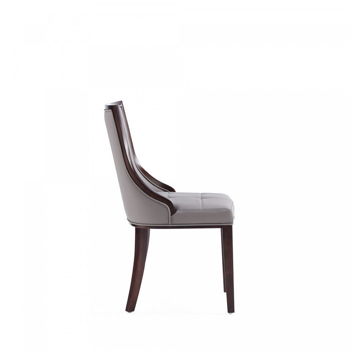 Fifth Avenue Traditional Wood Upholstered Dining Chair in Gray - Set of 4