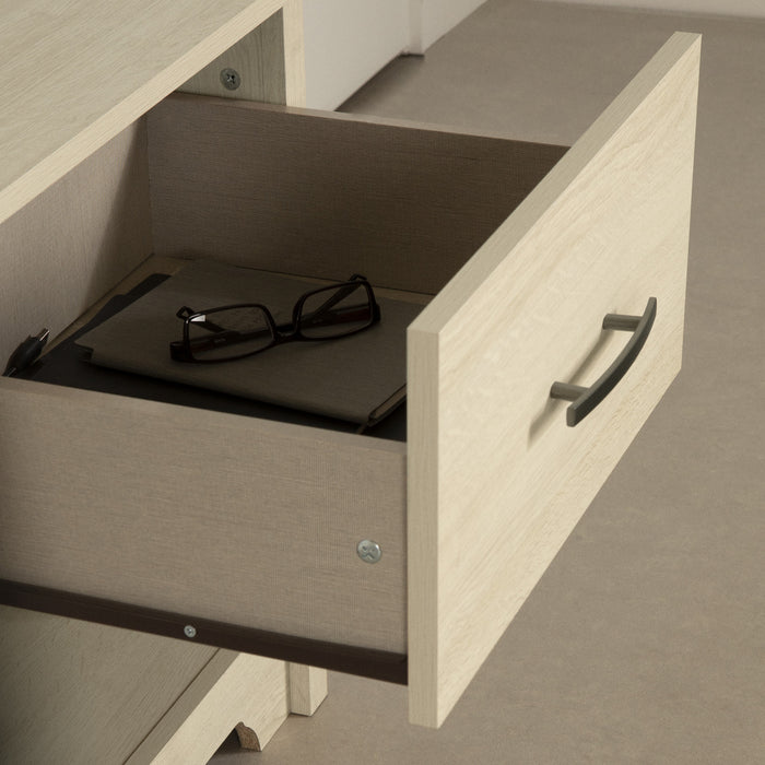 Fusion 1-drawer Nightstand - Bleached Oak 