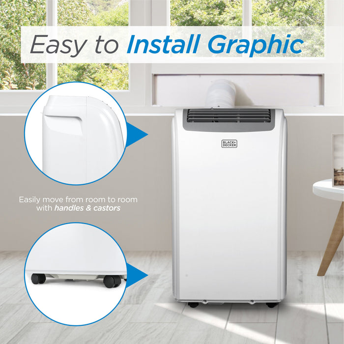 Black+Decker 14,000 BTU 3-in-1 Portable Air Conditioner - BPP10WTB