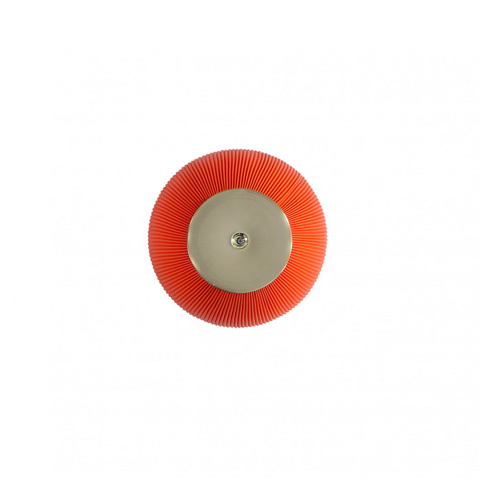 Anderson Modern Sintered Stone Top Upholstered End Table in Orange - Set of 2