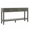Emma 59.1'' Farmhouse Entryway Table with Drawers and Open Shelf,Grey Sofa Table  | Table d'entree Emma 59,1'' de style ferme avec tiroirs et etagere ouverte, grise