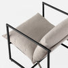 Aidan Metal Frame Sling Accent Chair with Cushions - Oatmeal | Aidan fauteuil d’appoint à sangle avec cadre en métal et coussins - Avoine