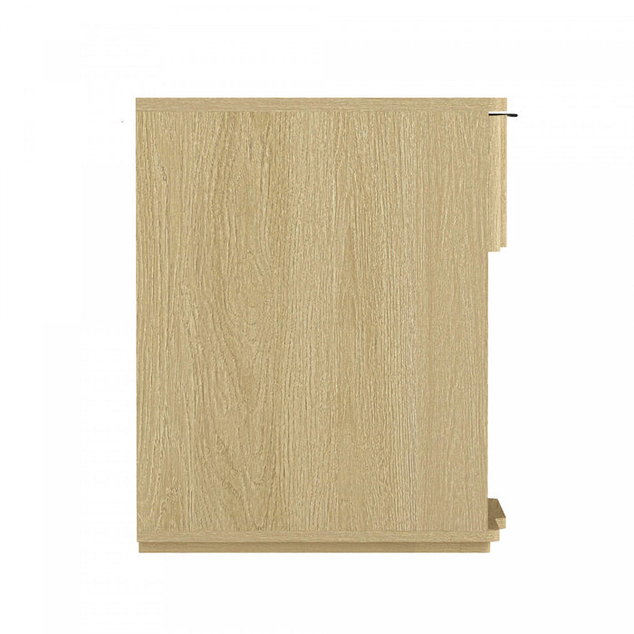 Clive Mid-Century Modern 22\" Nightstand in Natural Oak (1-Drawer)