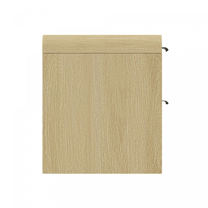 Grace Modern 28\" Nightstand in Natural Oak and Black