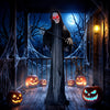 HOMCOM 6FT Life Size Halloween Animatronic Grim Reaper Halloween Decoration
