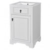 Mason 20 Inch Compact Modern Bathroom Vanity with Ceramic Sink, White | Meuble de salle de bain compact moderne Mason 20 pouces avec lavabo ceramique, blanc