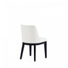 Gansevoort Modern Wood Vegan Leather Dining Chair in Ivory - Set of 4 | Chaise de salle a manger moderne en bois et cuir vegetalien Gansevoort, ivoire - Lot de 4