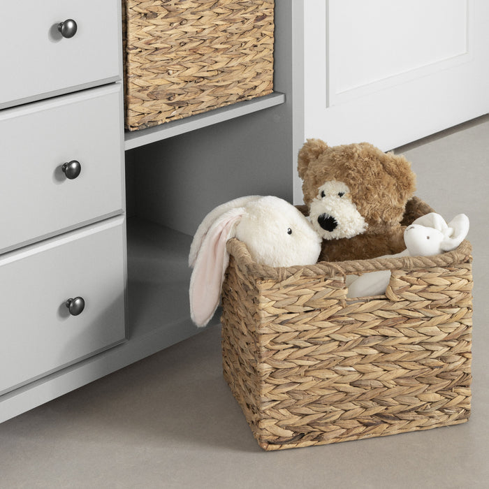 Cotton Candy 3-drawer Dresser With Storage Baskets - Soft Gray 