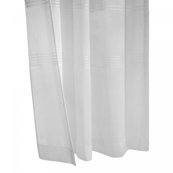Habitat Alicante White Sheer Dual Header Curtain Panel - 52 x 108
