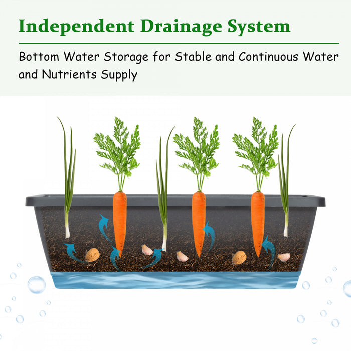 Costway Set Of 2 4 Ft Vertical Raised Garden Bed 5-tier Planter Box For Patio Balcony