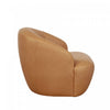 Lukas Contemporary Modern Upholstered Swivel Accent Chair in Camel | Fauteuil d’appoint pivotant moderne contemporain Lukas en tissu camel