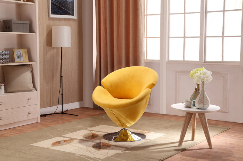 Tulip Modern 1-Piece Accent Chair in Green, Orange, Red, White and Yellow