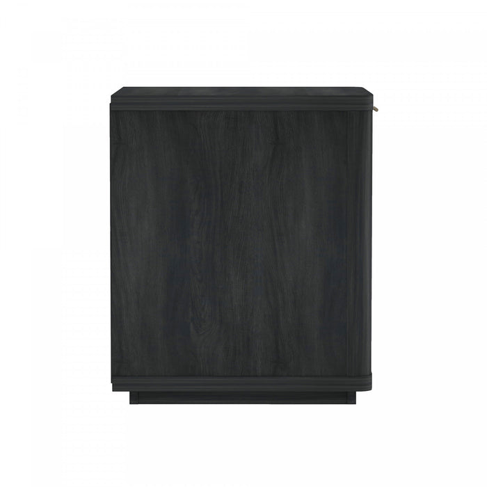 Evelyn Modern 20\" Nightstand in Charcoal Gray (1-Drawer)