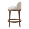 Amelia Ergonomic Rubberwood Counter Height Bar Stool Set of 2 with Upholstered Fabric,Walnut | Amelia – Lot de 2 tabourets de bar de hauteur comptoir ergonomiques en bois d’hevea avec revetement en tissu, finition noyer