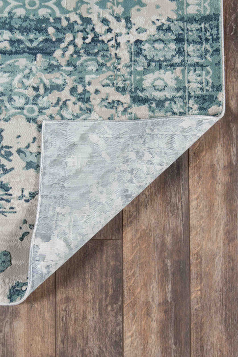 Delphine Traditional 7'9\" x 9'10\" Area Rug in Blue Indoor Area Rug