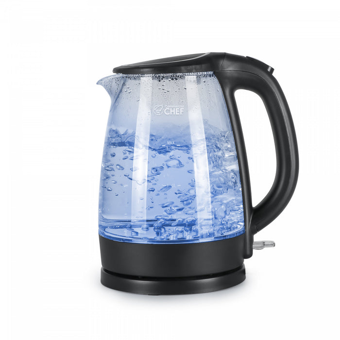 CHK Series Commercial Chef Cordless Glass Kettle, 1.7L/57-oz. Capacity, CHK17M2GB