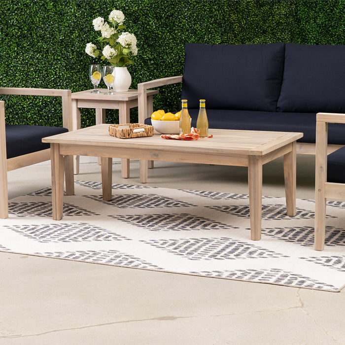 Teagon Outdoor Patio Coffee Table - Natural
