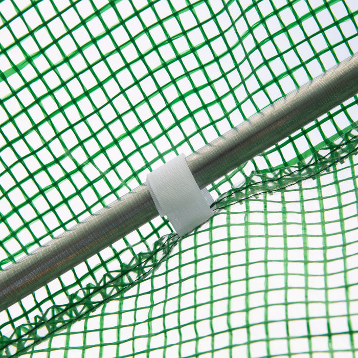 Outsunny Greenhouse Replacement Cover For 11.4' X 9.8' X 6.6' Walk-in Tunnel Pe Hot House Plastic Cover With Zipper Door And 6 Roll Up Windows, Green (frame Not Included)