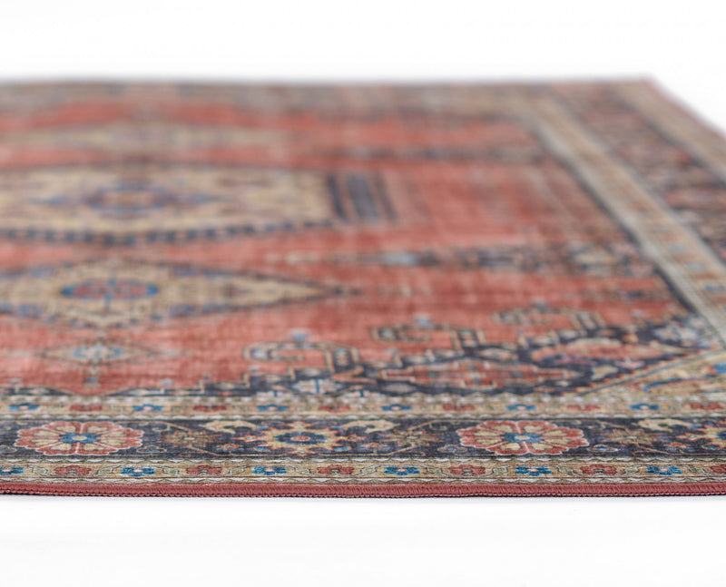 Tracy Traditional 2'3\" x 8'0\" Runner Rug in Orange Indoor Area Rug
