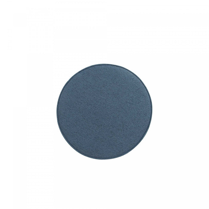 Bailey Mid-Century Modern Upholstered Accent Ottoman in Blue - Set of 2