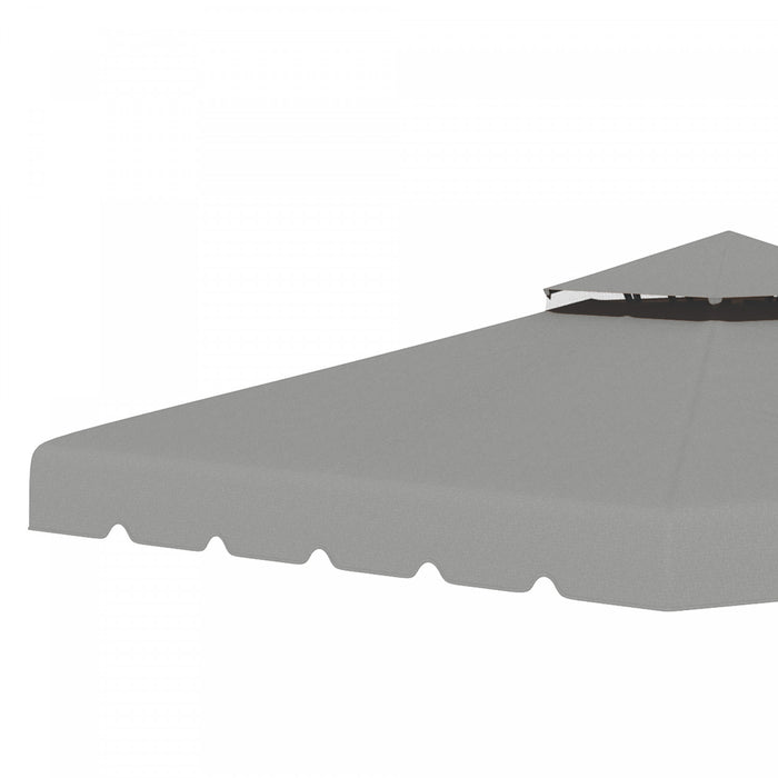 Outsunny 9.8' X 9.8' Gazebo Replacement Canopy, Gazebo Top Cover With Double Vented Roof For Garden Patio Outdoor (top Only), Grey