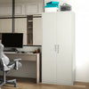 HOMCOM 71" Metal Storage Cabinet with 2 Doors 4 Adjustable Shelves White