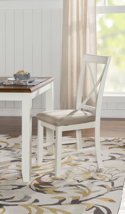 Jane Fabric Brown Dining Chair - Set of 2