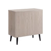 Jodie Mid-Century Modern 31" Fluted Accent Cabinet in Whitewashed Oak | Jodie – Cabinet d’appoint cannele style milieu du siecle de 31" en chene blanchi