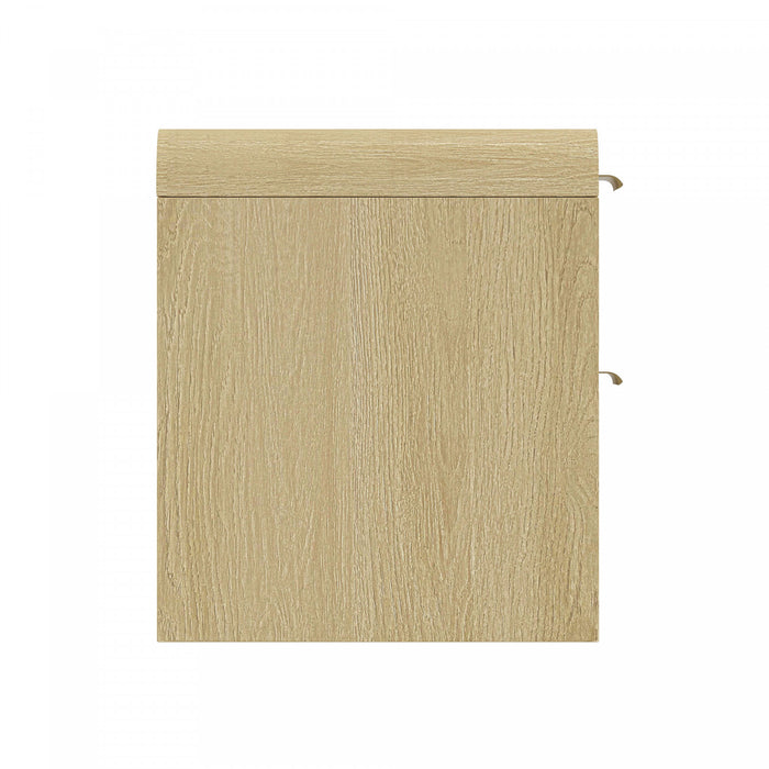 Grace Modern 28\" Nightstand in Natural Oak and Gold