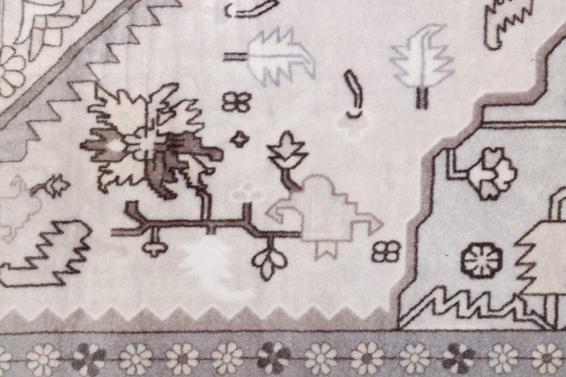 Oriana Traditional Beige Washable Rug 6'7\" x 9'0\" Indoor Area Rug