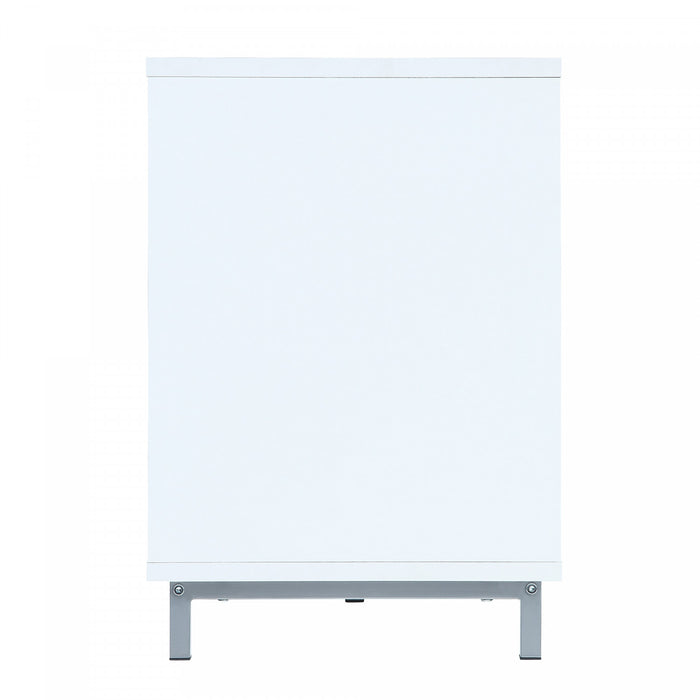 Brighton Modern 2-Piece Electric Fireplace in Black and White