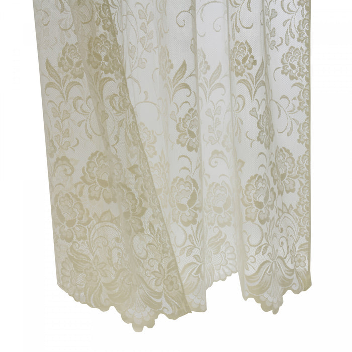 Habitat Limoges Ivory Sheer Rod Pocket Curtain Panel - 55 x 84
