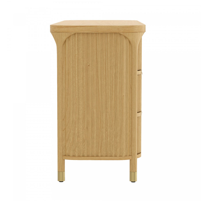 Park Contemporary 68\" Dresser in Natural (6-Drawer)