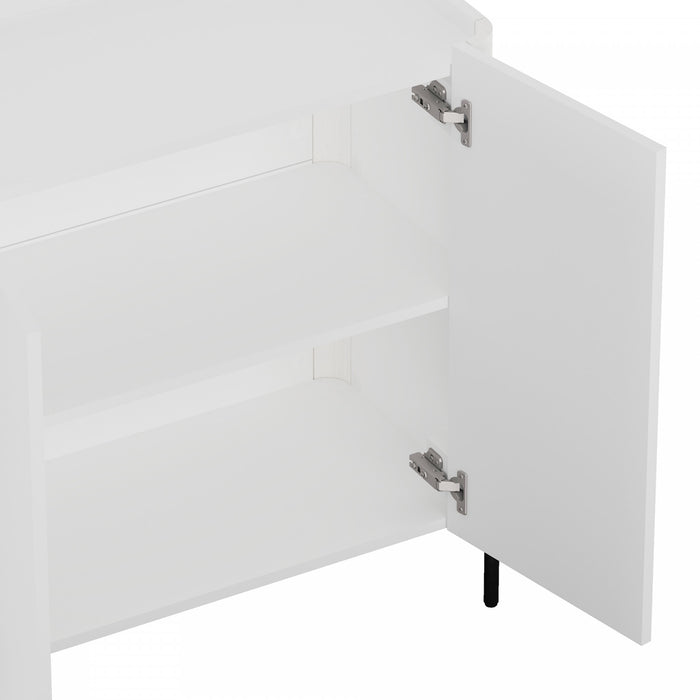 Abbey Modern 2-Piece Accent Storage Cabinets in White