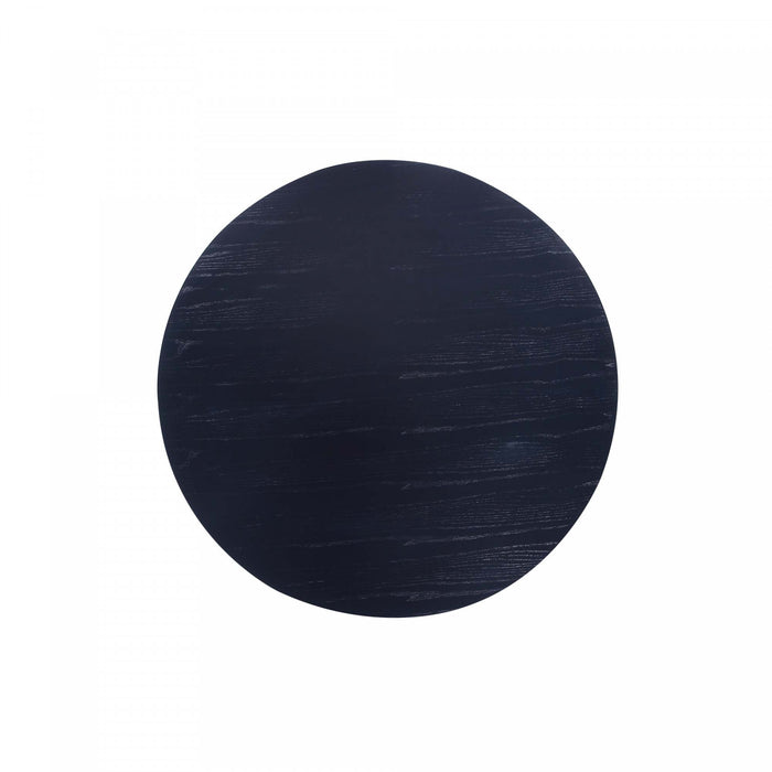 Hathaway Modern Industry Chic 47\" Round Dining Table in Black