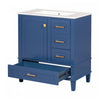 Olivia 30" Bathroom Vanity with Sink Combo and Storage Drawers,Blue | Olivia meuble de salle de bain 30" avec vasque et tiroirs de rangement, bleu