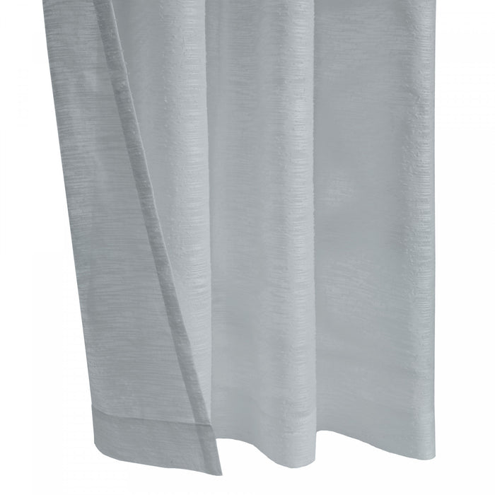 Habitat Boucle Light Grey Sheer Grommet Curtain Panel - 52 x 84