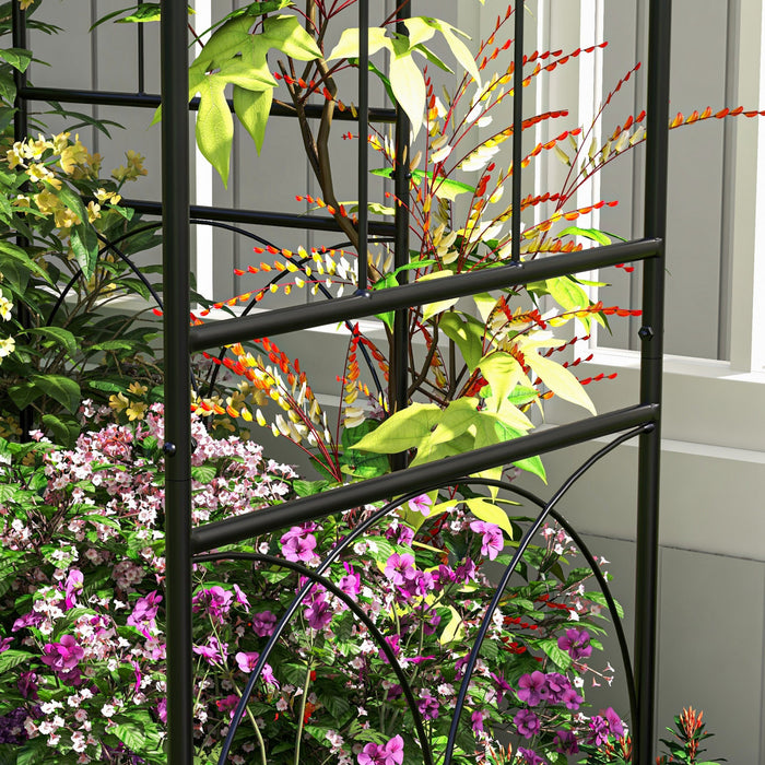 Outsunny Birdcage Shape Garden Arbour, Pergola Pavilion For Climbing Plants