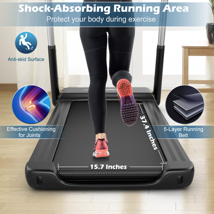 Superfit 2.25hp Folding Led Treadmill Electric Running Walking Machine With App Control Gym
