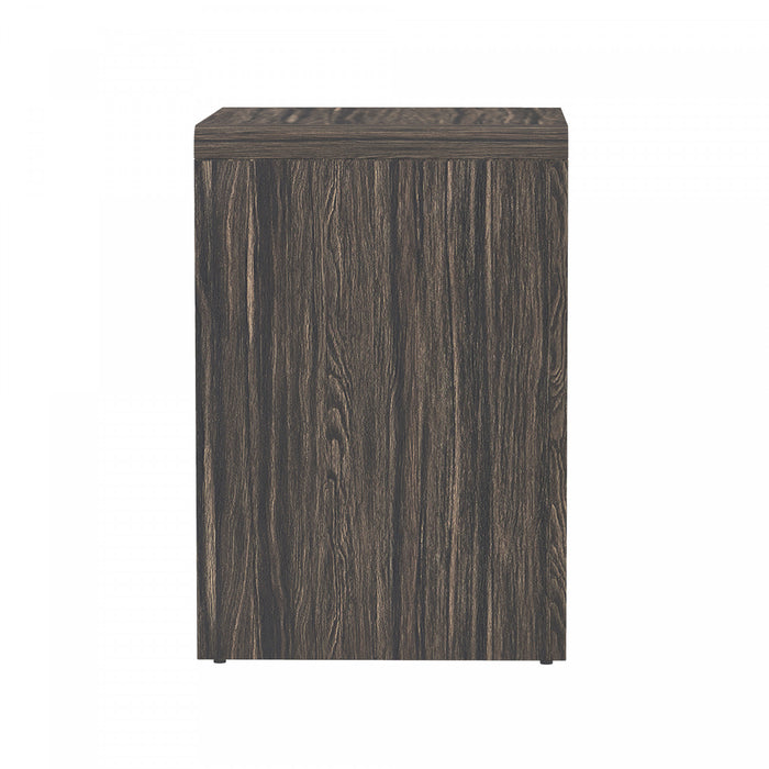 Novara Contemporary 22\" Nightstand in Jacobean Walnut (2-Drawer)