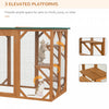 Pawhut Cat Cage Indoor Catio Outdoor Cat Enclosure Pet House Small Animal Hutch For Rabbit, Kitten, |Pawhut Maison D'exterieur En Bois Pour Chat Cage Interieure Avec Toit En Asphalte, Plateformes A Plu