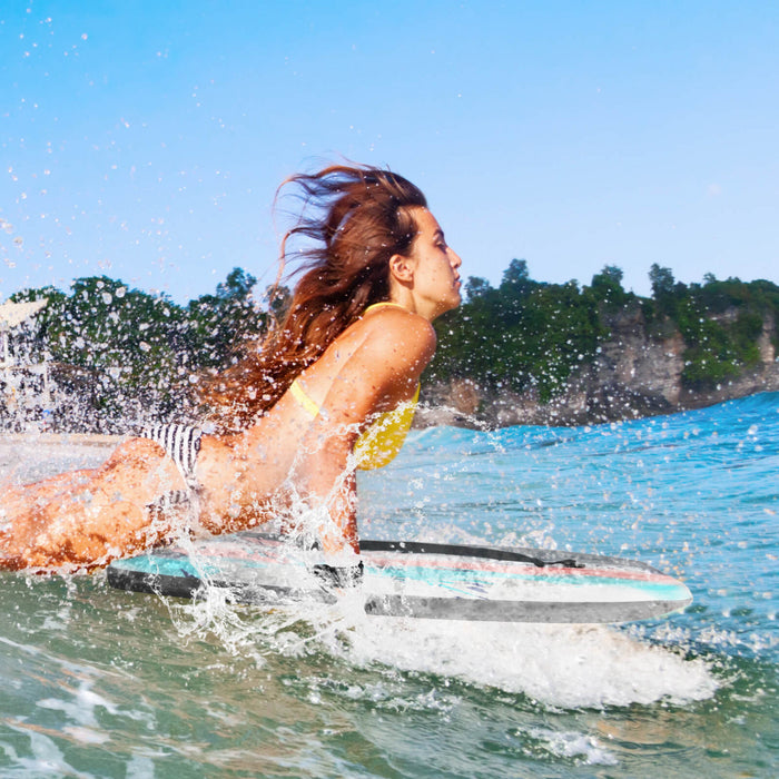 Costway 37\" Lightweight Body Board With Eps Core Xpe Deck Hdpe Bottom Crescent Tail Multi-color