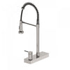 4 Function Chef Pivoting Waterfall Pull-Down Kitchen Faucet, Magnetic Docking. Brushed Nickel-FCWCMBND1 Laundry Combo | Robinet de cuisine cascade a 4 fonctions, pivotant, douchette extractible, aimante. Nickel brosse - FCWCMBND1