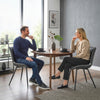 HOMCOM Dining Chairs Set of 2, Upholstered Kitchen Chairs with Backrest
