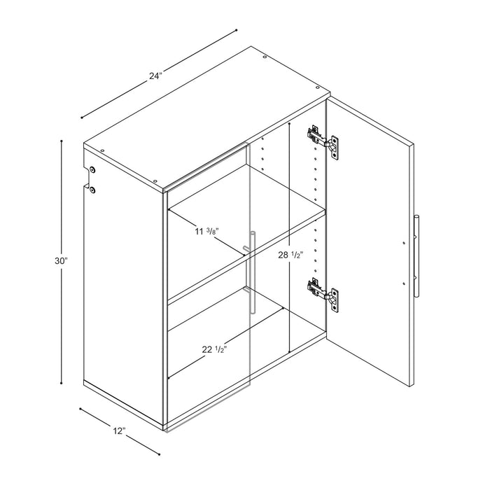 Hangups 24\" Upper Storage Cabinet - Black