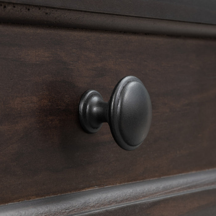 Gracie Solid Wood Console Table With Drawers And Shelf - Espresso